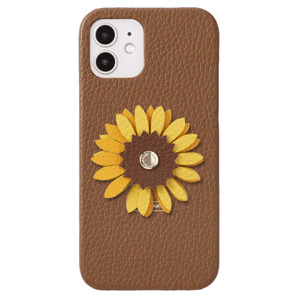 Genuine Leather 32 Colors Italian Shrink Leather Real Flower Decoration Back Case AQUOS Series