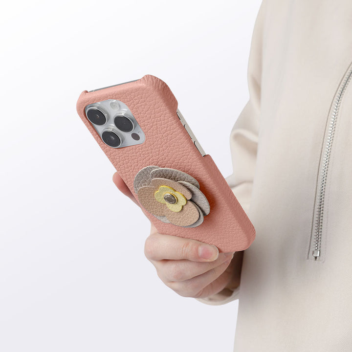 Genuine Leather 32 Colors Italian Shrink Leather Real Flower Decoration Back Case Google Pixel Series