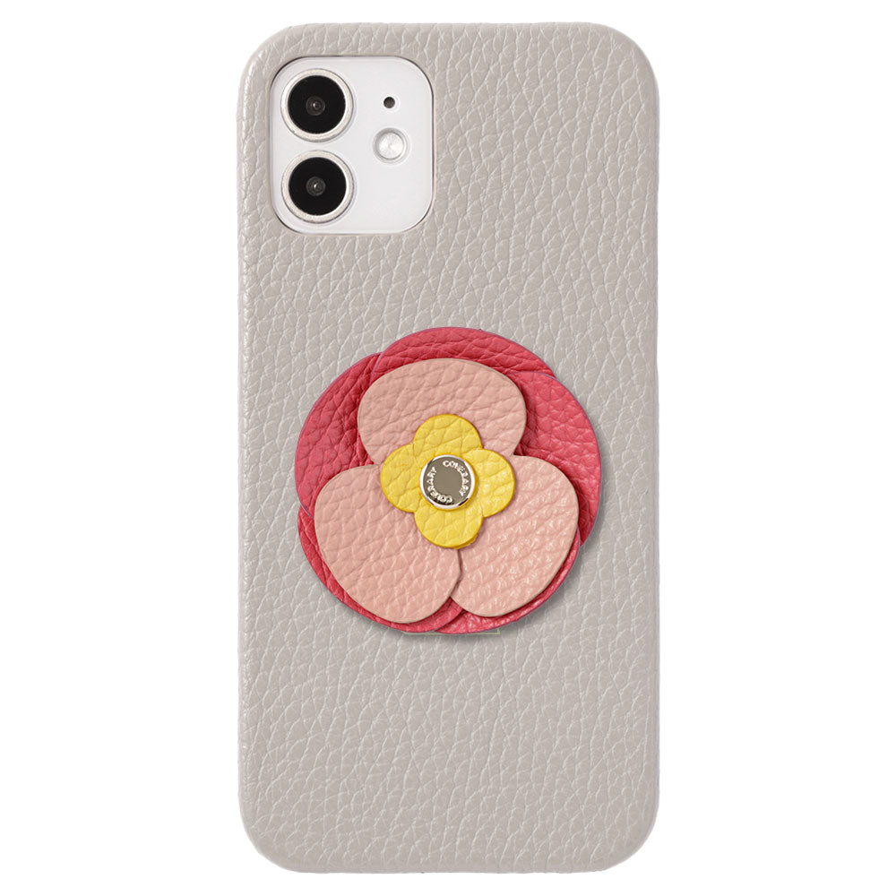 Genuine Leather 32 Colors Italian Shrink Leather Real Flower Decoration Back Case AQUOS Series