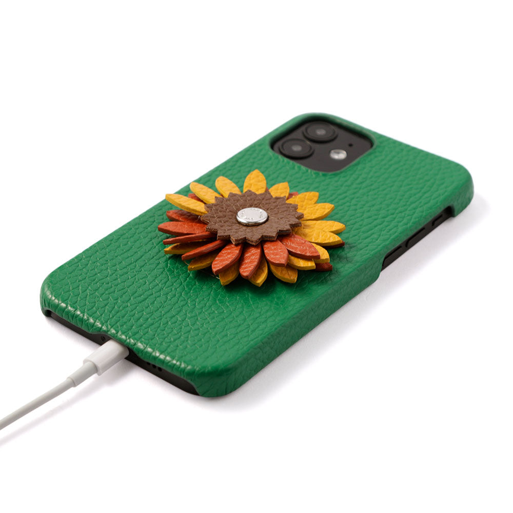 Genuine Leather 32 Colors Italian Shrink Leather Real Flower Decoration Back Case AQUOS Series