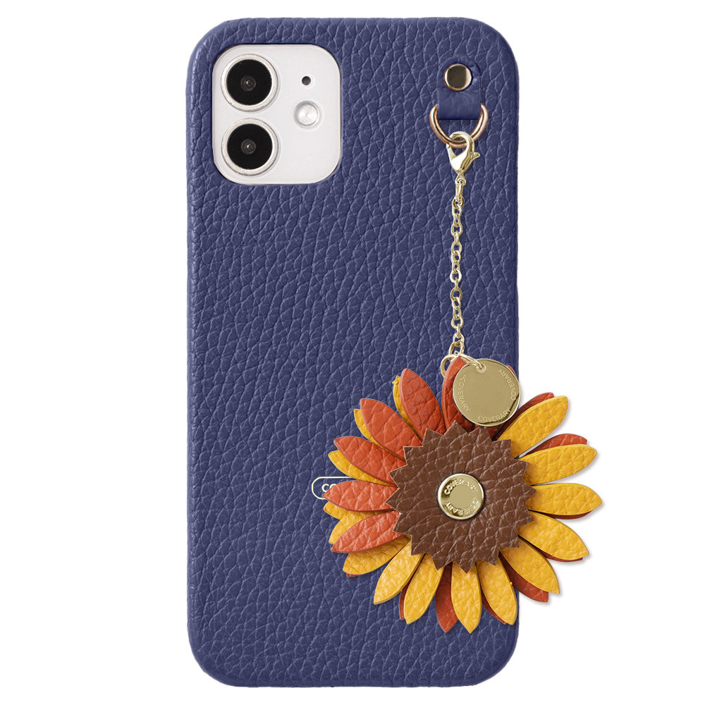Genuine Leather 32 Colors Italian Shrink Leather Real Flower Charm Back Case