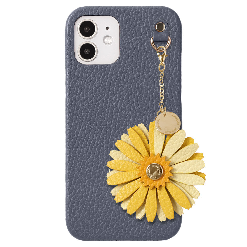 Genuine Leather 32 Colors Italian Shrink Leather Real Flower Charm Back Case