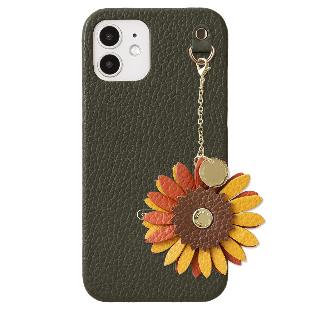 Genuine Leather 32 Colors Italian Shrink Leather Real Flower Charm Back Case Galaxy Series