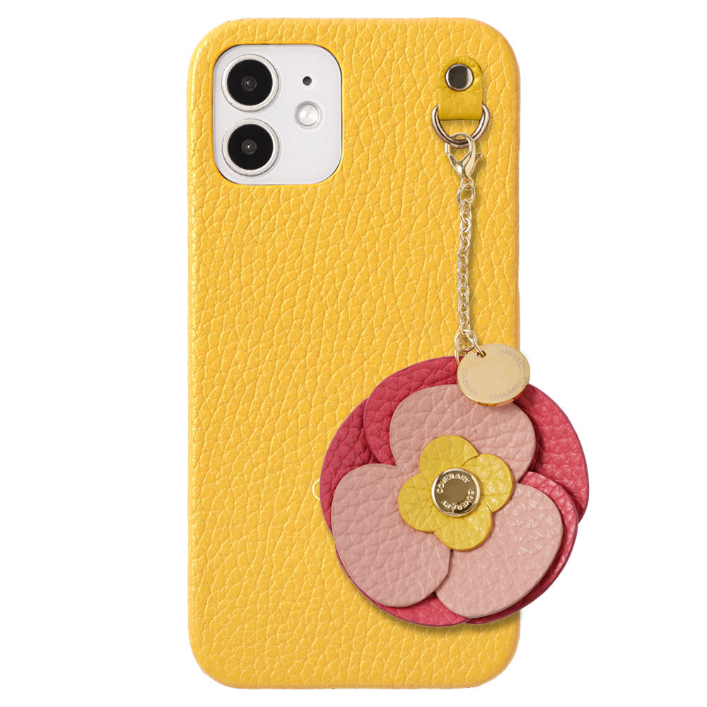 Genuine Leather 32 Colors Italian Shrink Leather Real Flower Charm Back Case Galaxy Series