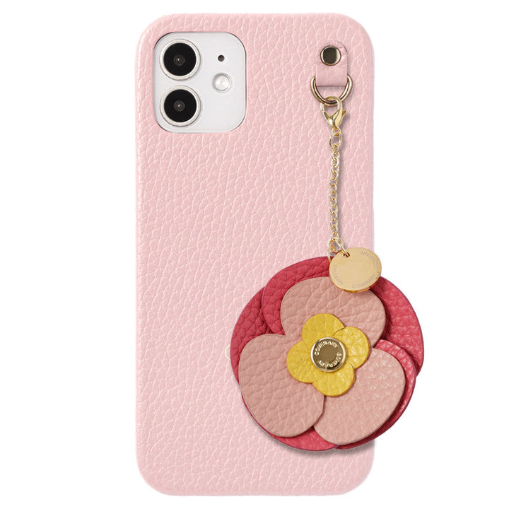 Genuine Leather 32 Colors Italian Shrink Leather Real Flower Charm Back Case Galaxy Series