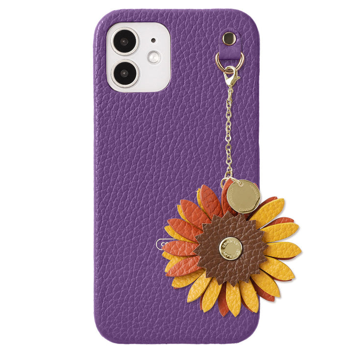 Genuine Leather 32 Colors Italian Shrink Leather Real Flower Charm Back Case Galaxy Series
