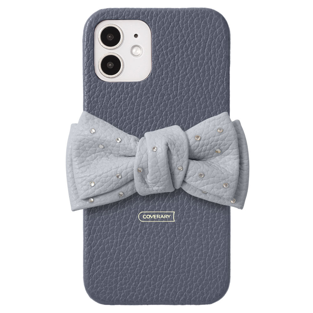 Genuine Leather 32 Colors Italian Shrink Leather Double Ribbon Decoration with Stone Back Case for Google Pixel Series