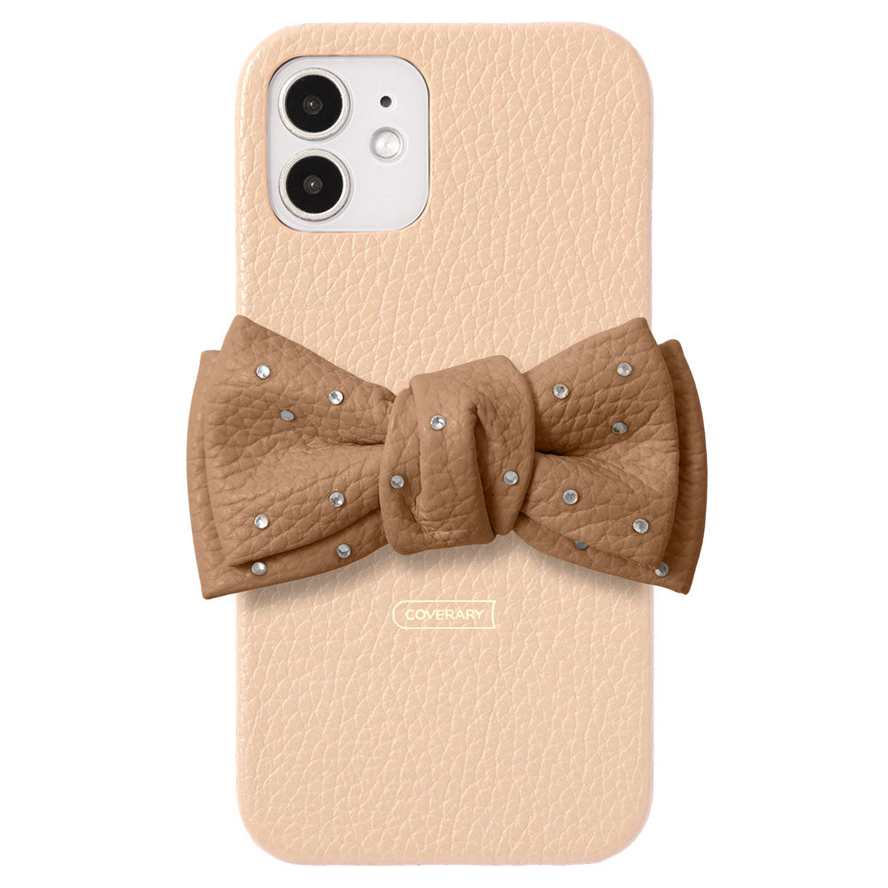 Genuine Leather 32 Colors Italian Shrink Leather Double Ribbon Decoration with Stone Back Case for Google Pixel Series