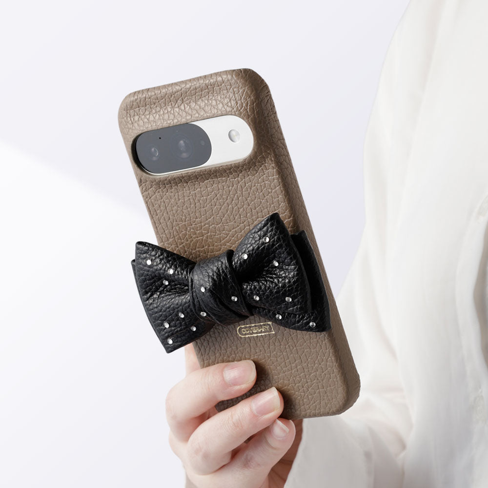 Genuine Leather 32 Colors Italian Shrink Leather Double Ribbon Decoration with Stone Back Case Galaxy Series