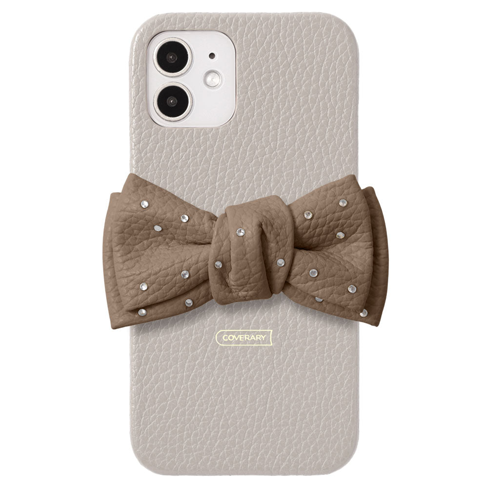 Genuine Leather 32 Colors Italian Shrink Leather Double Ribbon Decoration with Stone Back Case for Google Pixel Series