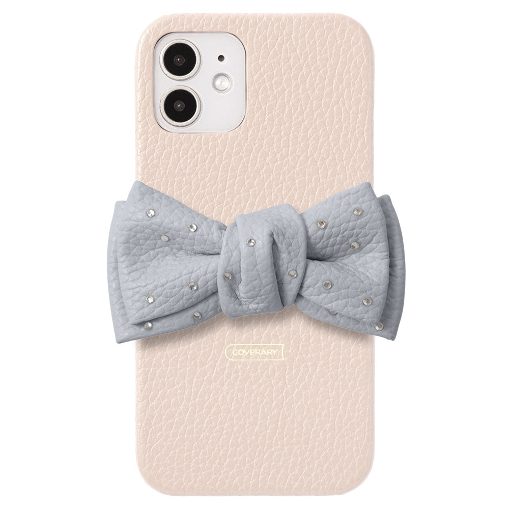 Genuine Leather 32 Colors Italian Shrink Leather Double Ribbon Decoration with Stone Back Case Galaxy Series