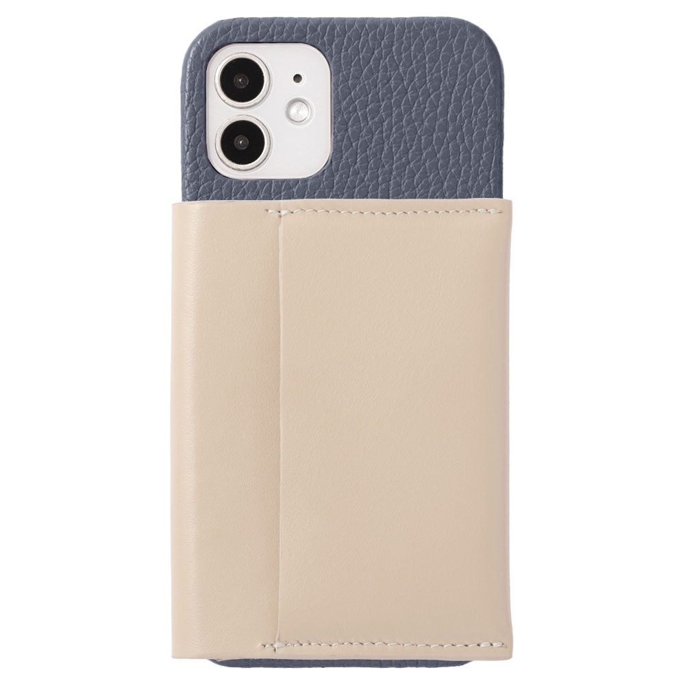 Genuine leather 32 colors Italian shrink leather Magsafe compatible Card wallet attached Back case AQUOS series