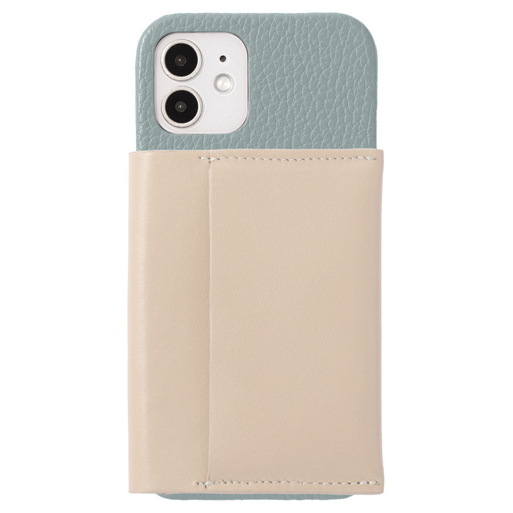 Genuine leather 32 colors Italian shrink leather Magsafe compatible Card wallet attached Back case AQUOS series