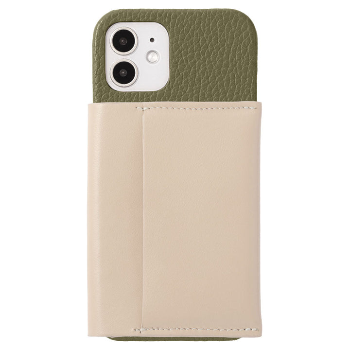 Genuine leather 32 colors Italian shrink leather Magsafe compatible Card wallet attached Back case AQUOS series