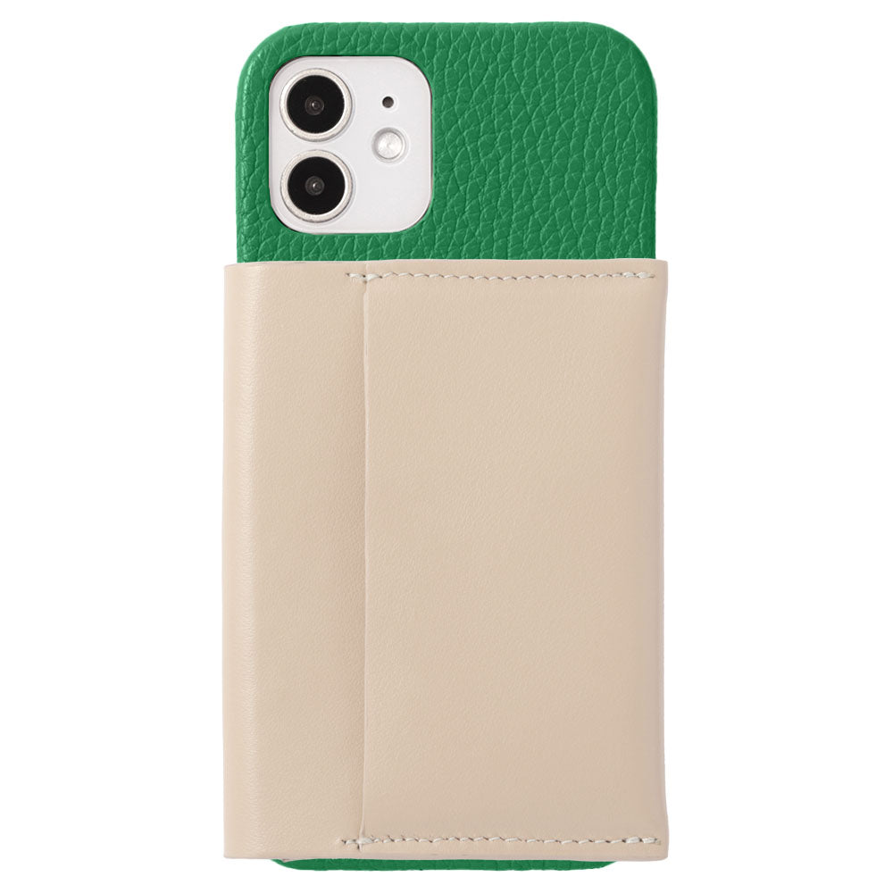 Genuine leather 32 colors Italian shrink leather Magsafe compatible Card wallet attached Back case AQUOS series