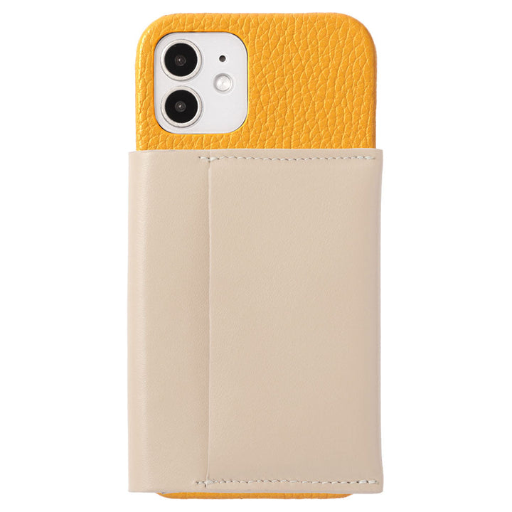 Genuine leather 32 colors Italian shrink leather Magsafe compatible Card wallet attached Back case AQUOS series