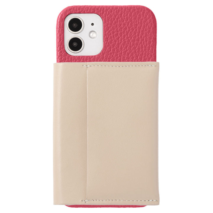 Genuine leather 32 colors Italian shrink leather Magsafe compatible Card wallet attached Back case AQUOS series