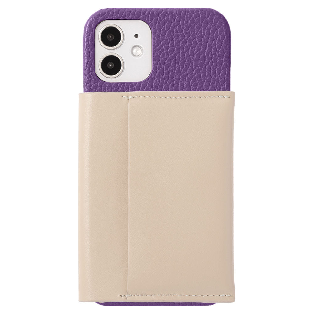 Genuine leather 32 colors Italian shrink leather Magsafe compatible Card wallet attached Back case AQUOS series