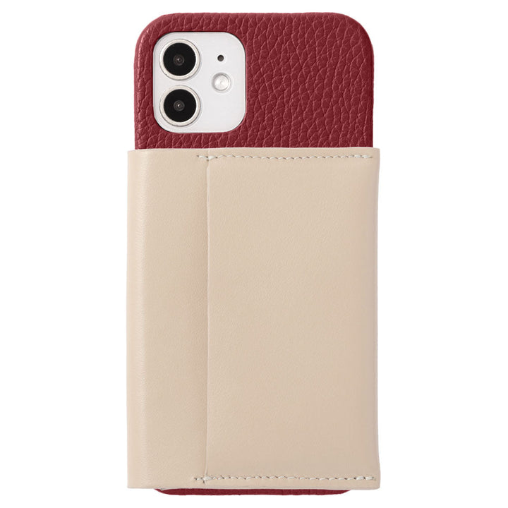 Genuine leather 32 colors Italian shrink leather Magsafe compatible Card wallet attached Back case AQUOS series