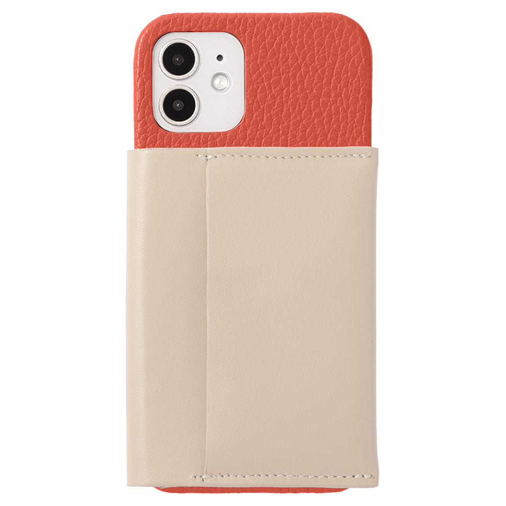 Genuine leather 32 colors Italian shrink leather Magsafe compatible Card wallet attached Back case AQUOS series