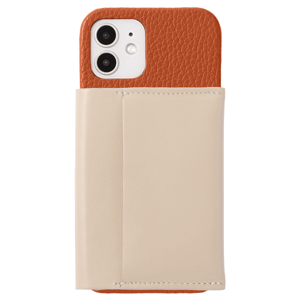 Genuine leather 32 colors Italian shrink leather Magsafe compatible Card wallet attached Back case AQUOS series