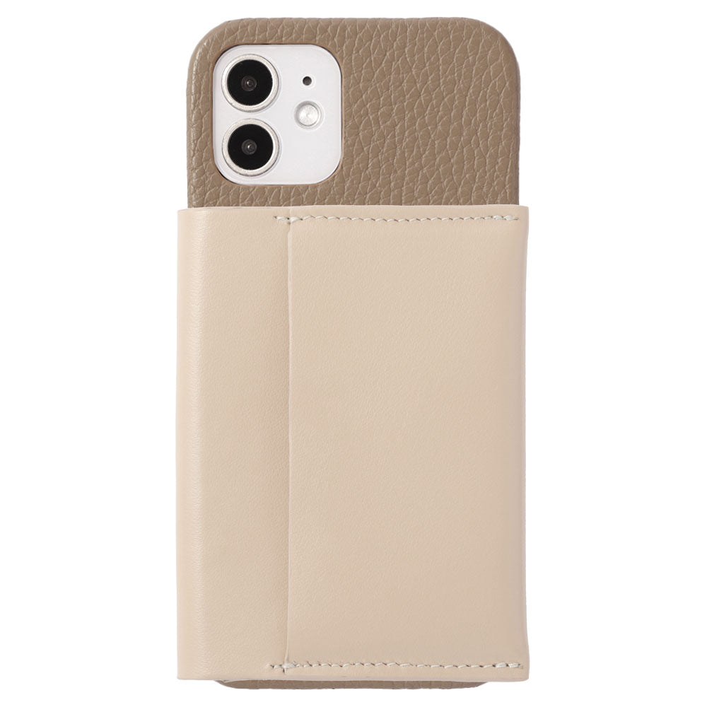 Genuine leather 32 colors Italian shrink leather Magsafe compatible Card wallet attached Back case AQUOS series