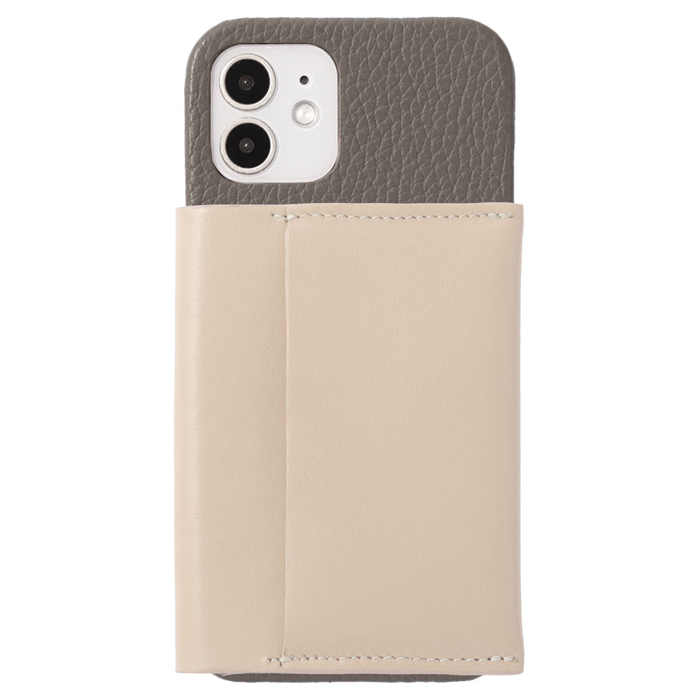 Genuine leather 32 colors Italian shrink leather Magsafe compatible Card wallet attached Back case AQUOS series