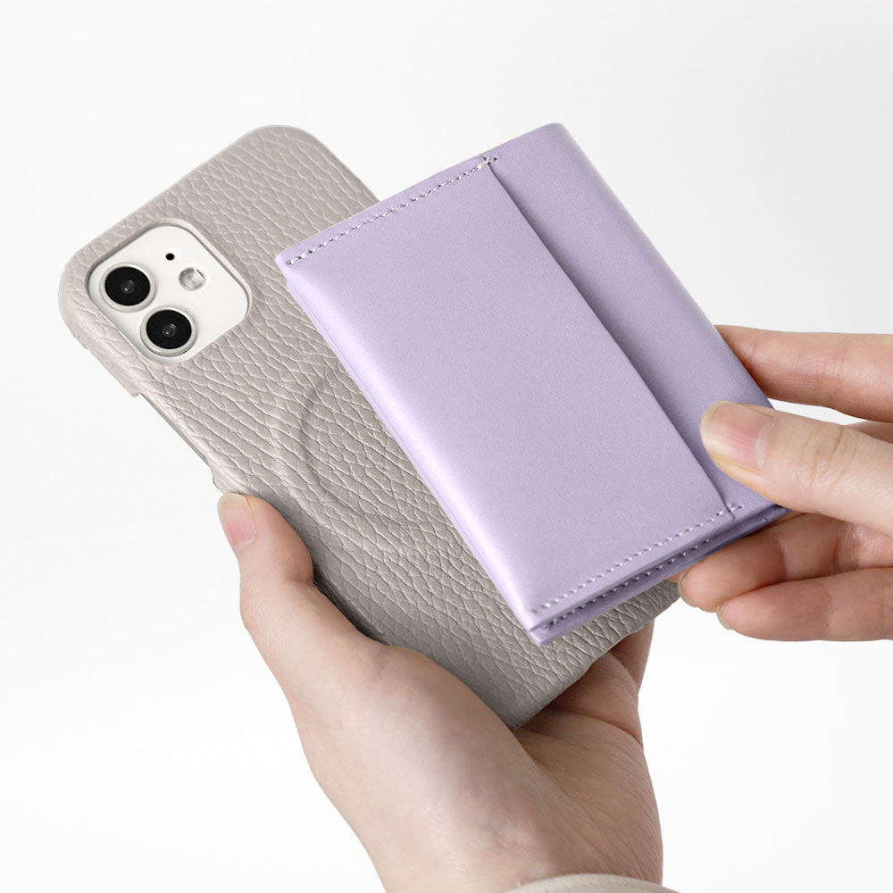 Genuine leather 32 colors Italian shrink leather Magsafe compatible Card wallet attached Back case AQUOS series