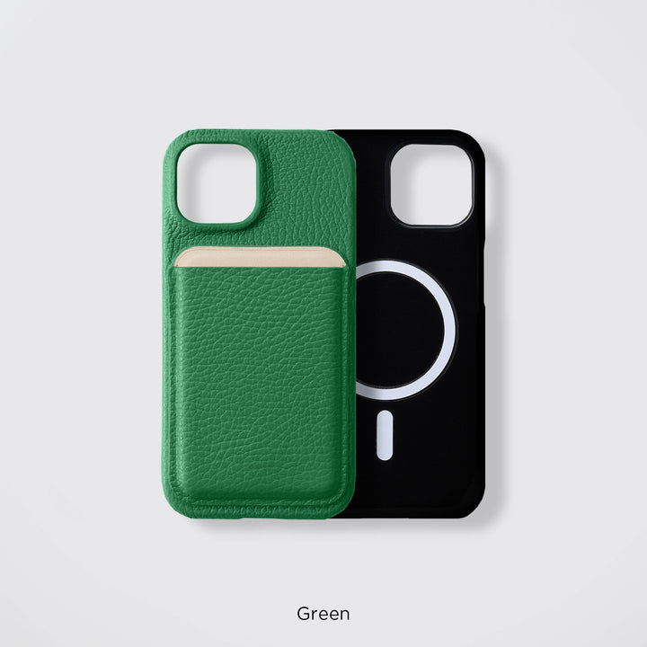 Compatible avec MagSafe, en cuir véritable, 32 couleurs, étui pour téléphone en cuir italien grainé, coque arrière, compatible avec tous les modèles, compartiment pour carte, série Google Pixel