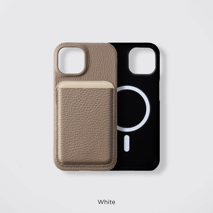 Compatible avec MagSafe, en cuir véritable, 32 couleurs, étui pour téléphone en cuir italien grainé, coque arrière, compatible avec tous les modèles, compartiment pour carte, série Google Pixel