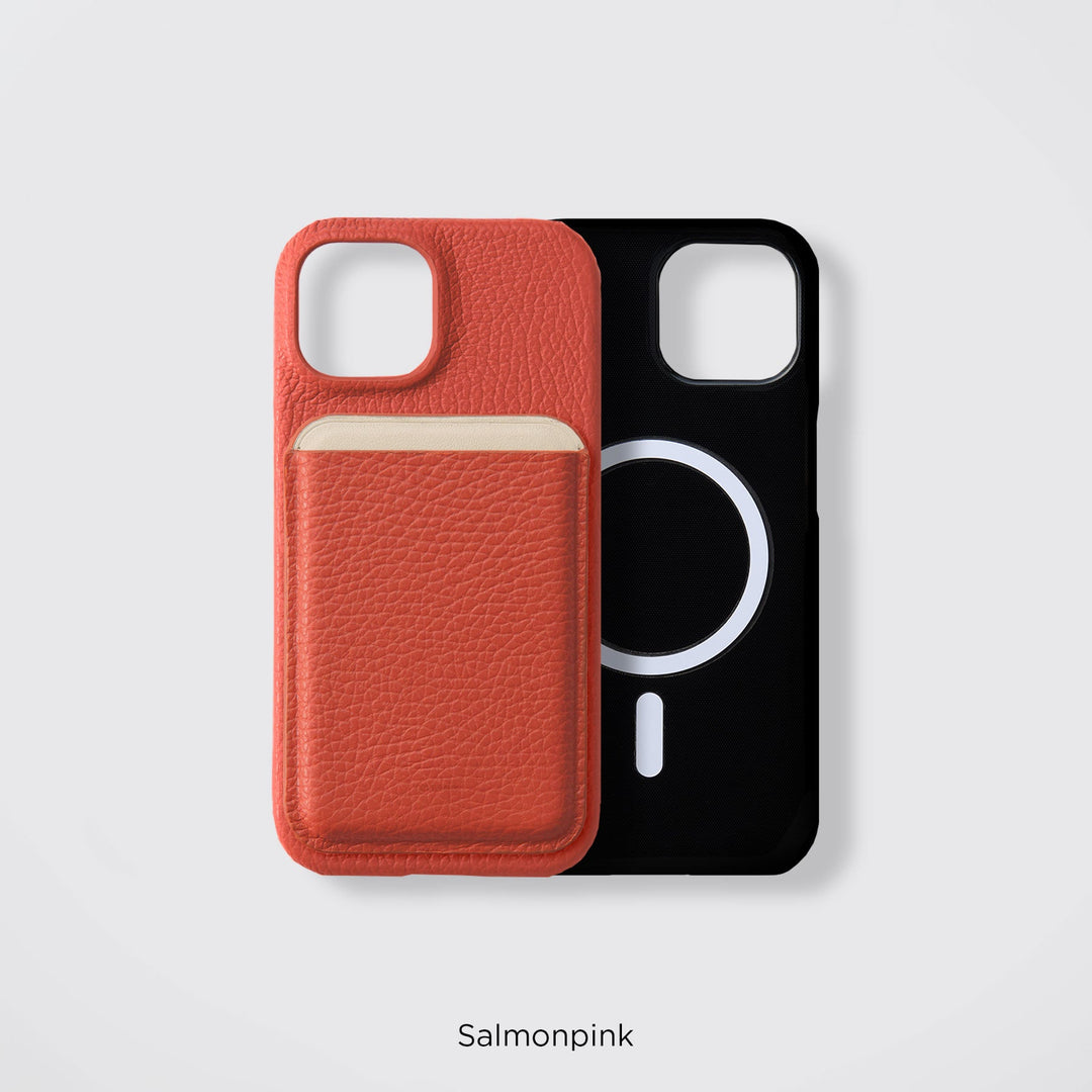 MagSafe-compatible genuine leather smartphone case, 32 colors, Italian shrink leather, back cover, compatible with all models, card pocket, AQUOS series