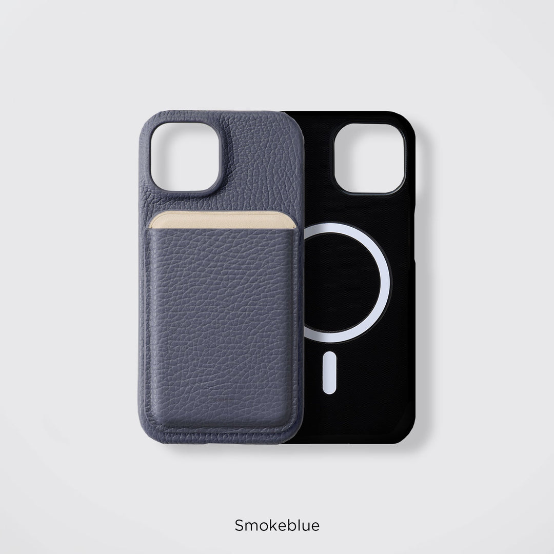 Compatible avec MagSafe, en cuir véritable, 32 couleurs, étui pour téléphone en cuir italien grainé, coque arrière, compatible avec tous les modèles, compartiment pour carte, série Xperia