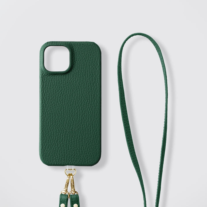 Cuir véritable, 32 coloris, cuir italien, ensemble avec bandoulière et support en PVC, coque arrière pour la gamme iPhone