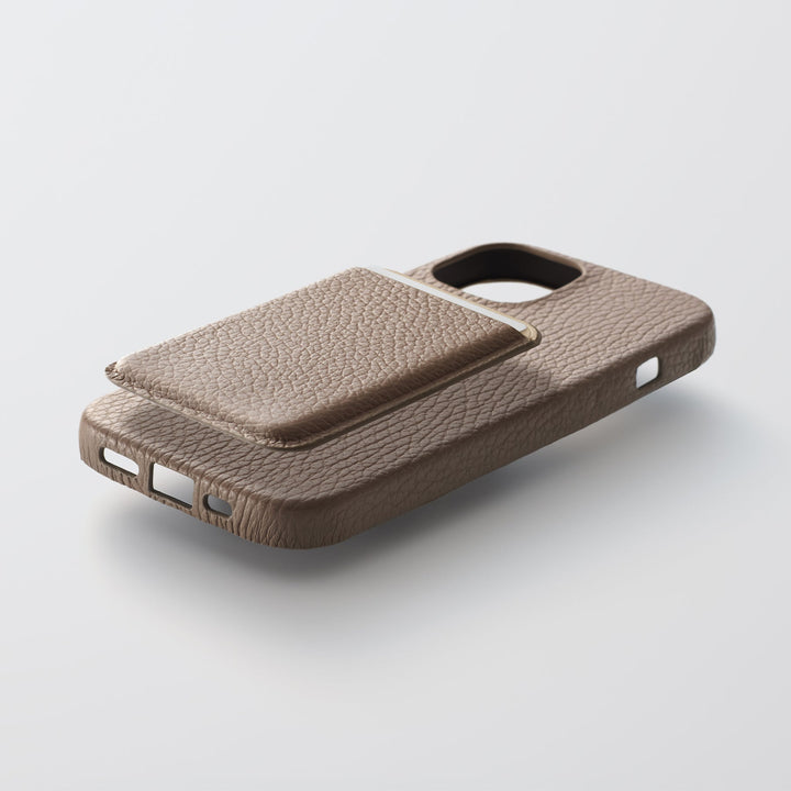 Compatible MagSafe, cuir véritable, 32 couleurs, cuir italien grainé, TPU antichoc, coque arrière avec emplacement pour carte