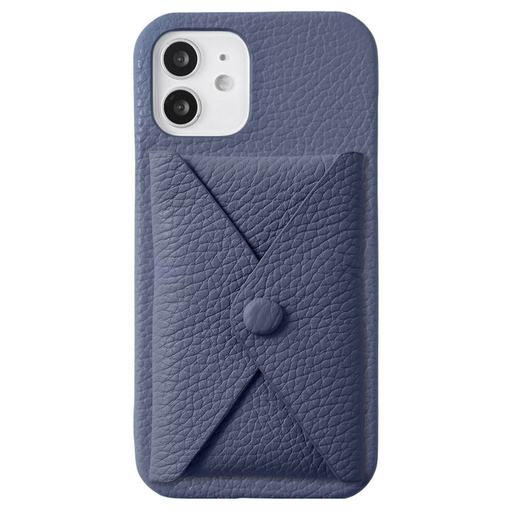 本革 32色 イタリアンシュリンクレザー Magsafe対応 蓋ありポケット付き 背面ケース