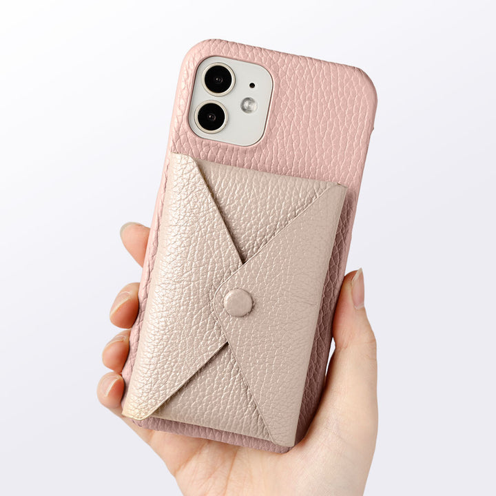 本革 32色 イタリアンシュリンクレザー Magsafe対応 蓋ありポケット付き 背面ケース