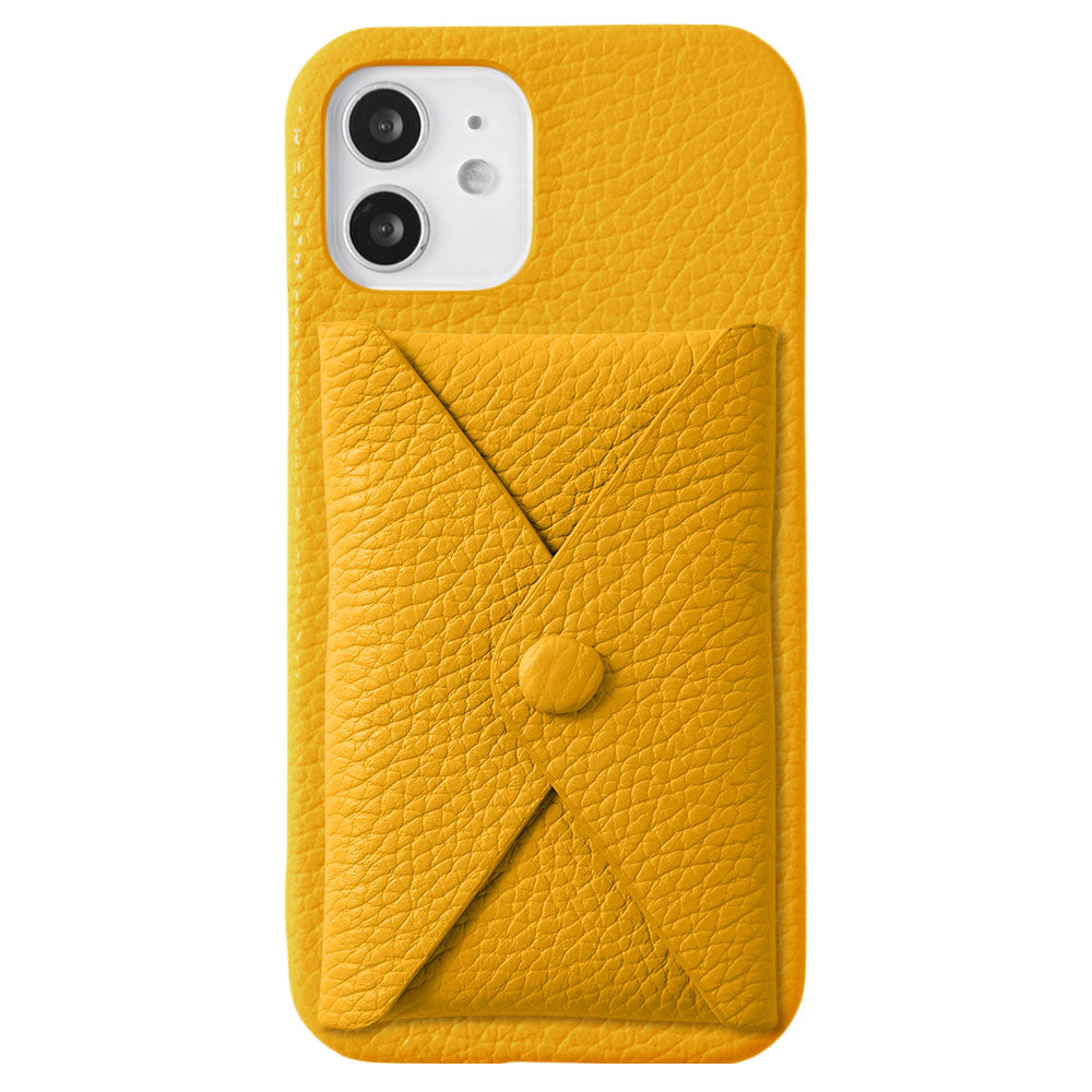 本革 32色 イタリアンシュリンクレザー Magsafe対応 蓋ありポケット付き 背面ケース Xperiaシリーズ