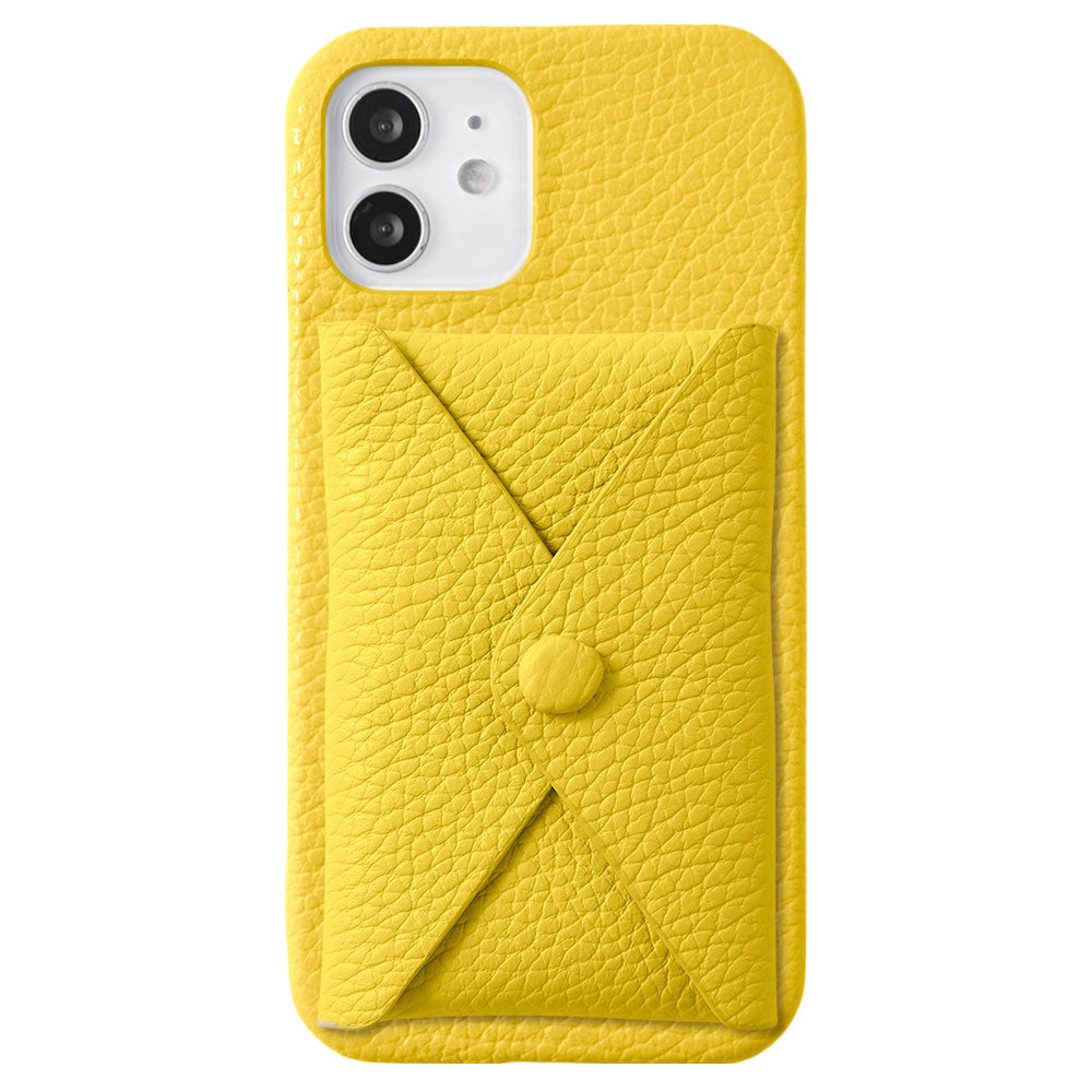 本革 32色 イタリアンシュリンクレザー Magsafe対応 蓋ありポケット付き 背面ケース iPhoneシリーズ