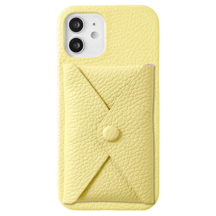 本革 32色 イタリアンシュリンクレザー Magsafe対応 蓋ありポケット付き 背面ケース