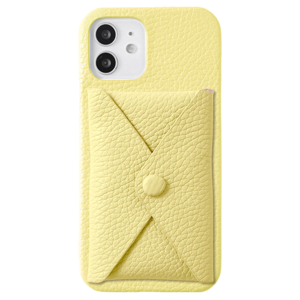 本革 32色 イタリアンシュリンクレザー Magsafe対応 蓋ありポケット付き 背面ケース AQUOSシリーズ