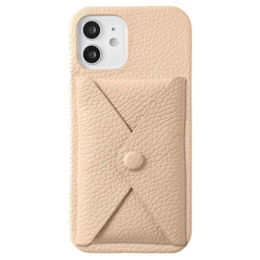 本革 32色 イタリアンシュリンクレザー Magsafe対応 蓋ありポケット付き 背面ケース AQUOSシリーズ