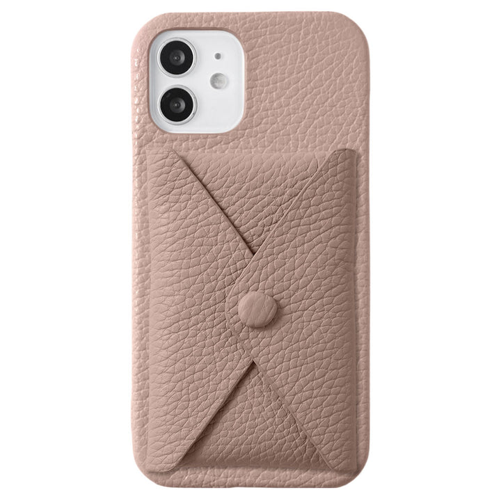 本革 32色 イタリアンシュリンクレザー Magsafe対応 蓋ありポケット付き 背面ケース