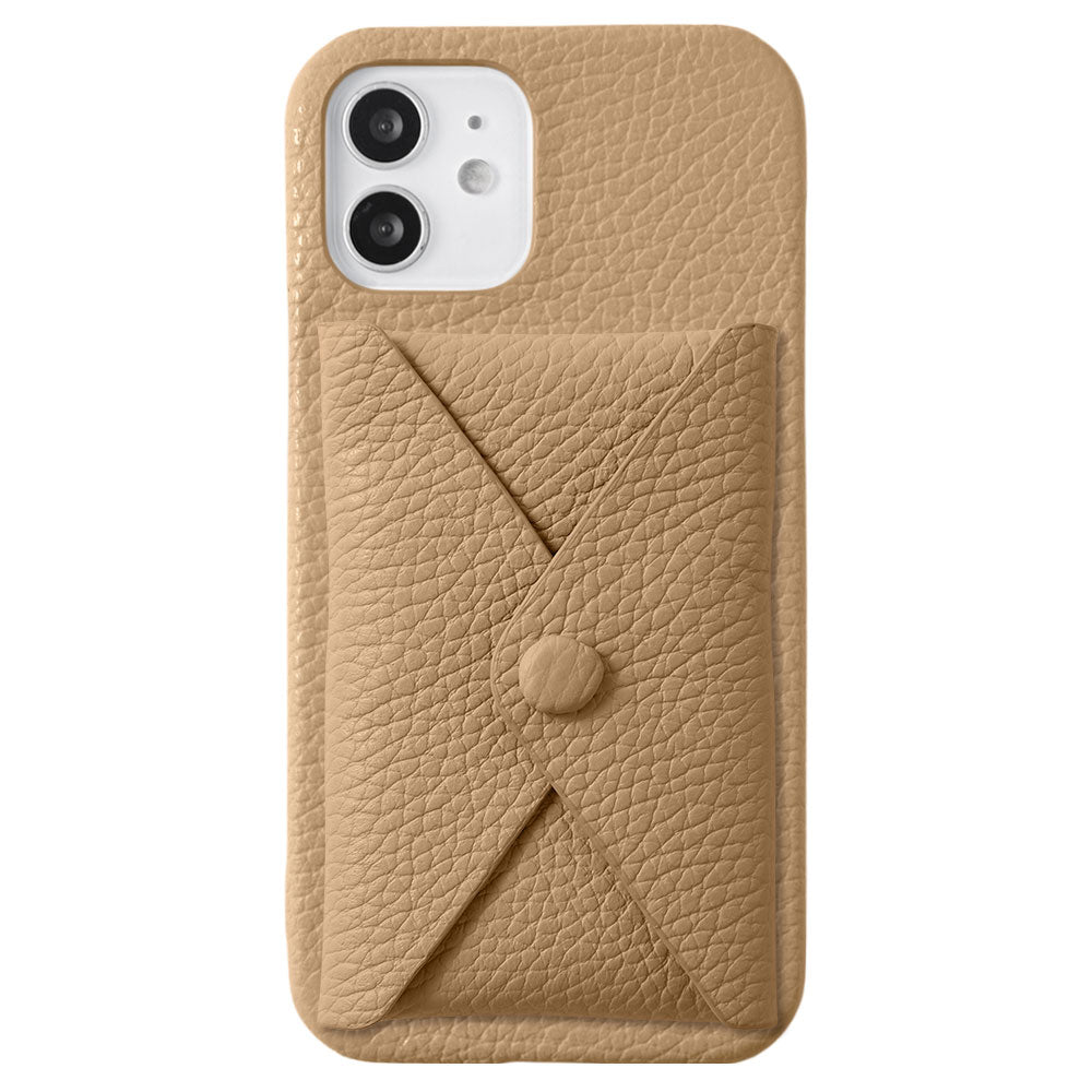 本革 32色 イタリアンシュリンクレザー Magsafe対応 蓋ありポケット付き 背面ケース Xperiaシリーズ