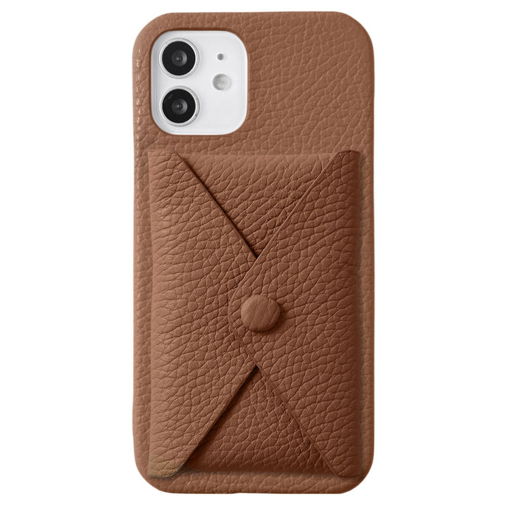 本革 32色 イタリアンシュリンクレザー Magsafe対応 蓋ありポケット付き 背面ケース