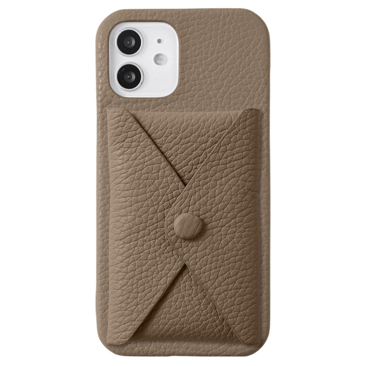 本革 32色 イタリアンシュリンクレザー Magsafe対応 蓋ありポケット付き 背面ケース