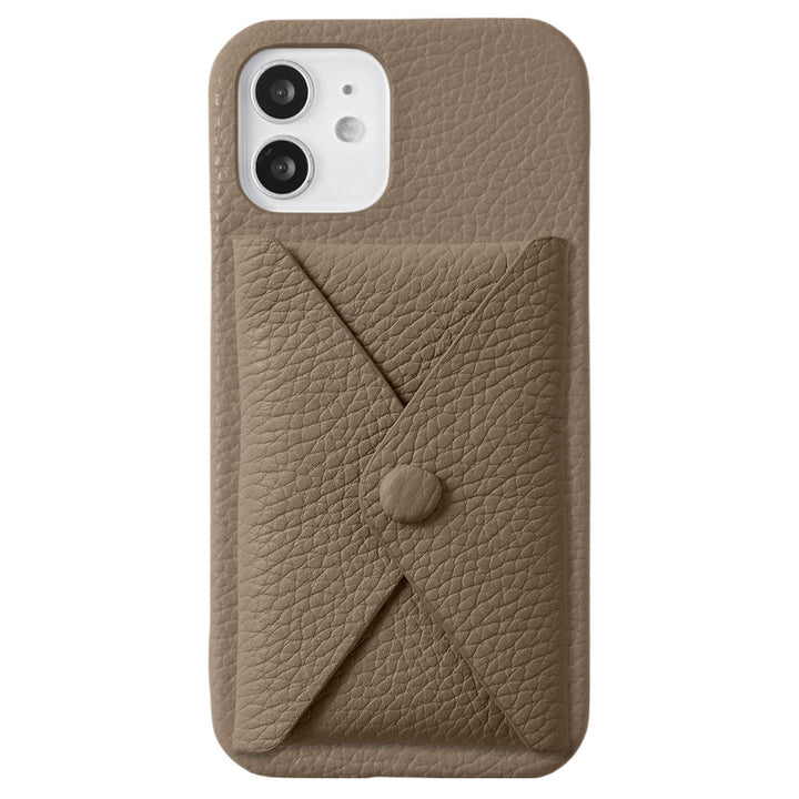 本革 32色 イタリアンシュリンクレザー Magsafe対応 蓋ありポケット付き 背面ケース Xperiaシリーズ