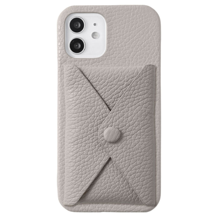 本革 32色 イタリアンシュリンクレザー Magsafe対応 蓋ありポケット付き 背面ケース