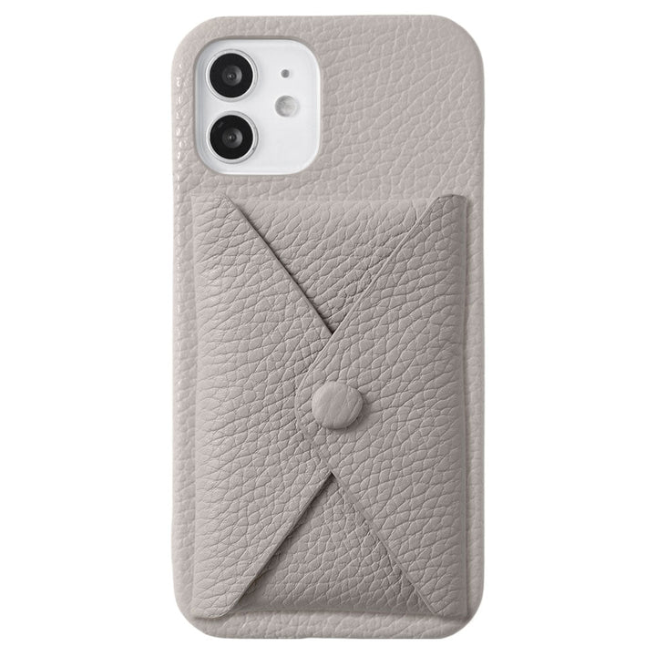 本革 32色 イタリアンシュリンクレザー Magsafe対応 蓋ありポケット付き 背面ケース iPhoneシリーズ