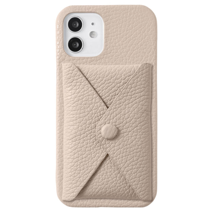 本革 32色 イタリアンシュリンクレザー Magsafe対応 蓋ありポケット付き 背面ケース