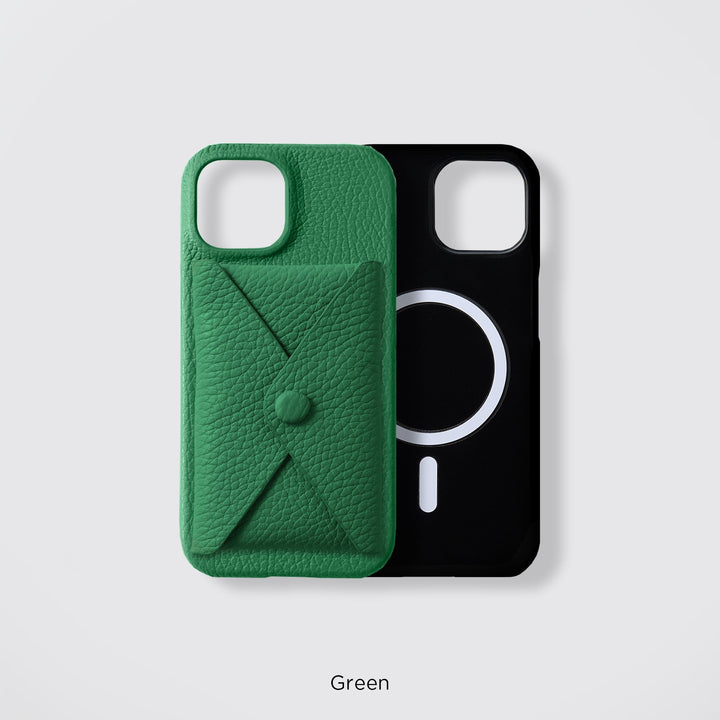 本革 32色 イタリアンシュリンクレザー Magsafe対応 蓋ありポケット付き 背面ケース Galaxyシリーズ
